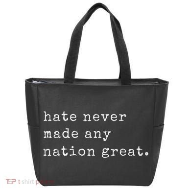 Retro Vintage Funny Hate Never Made Any Nation Great Tote Bag