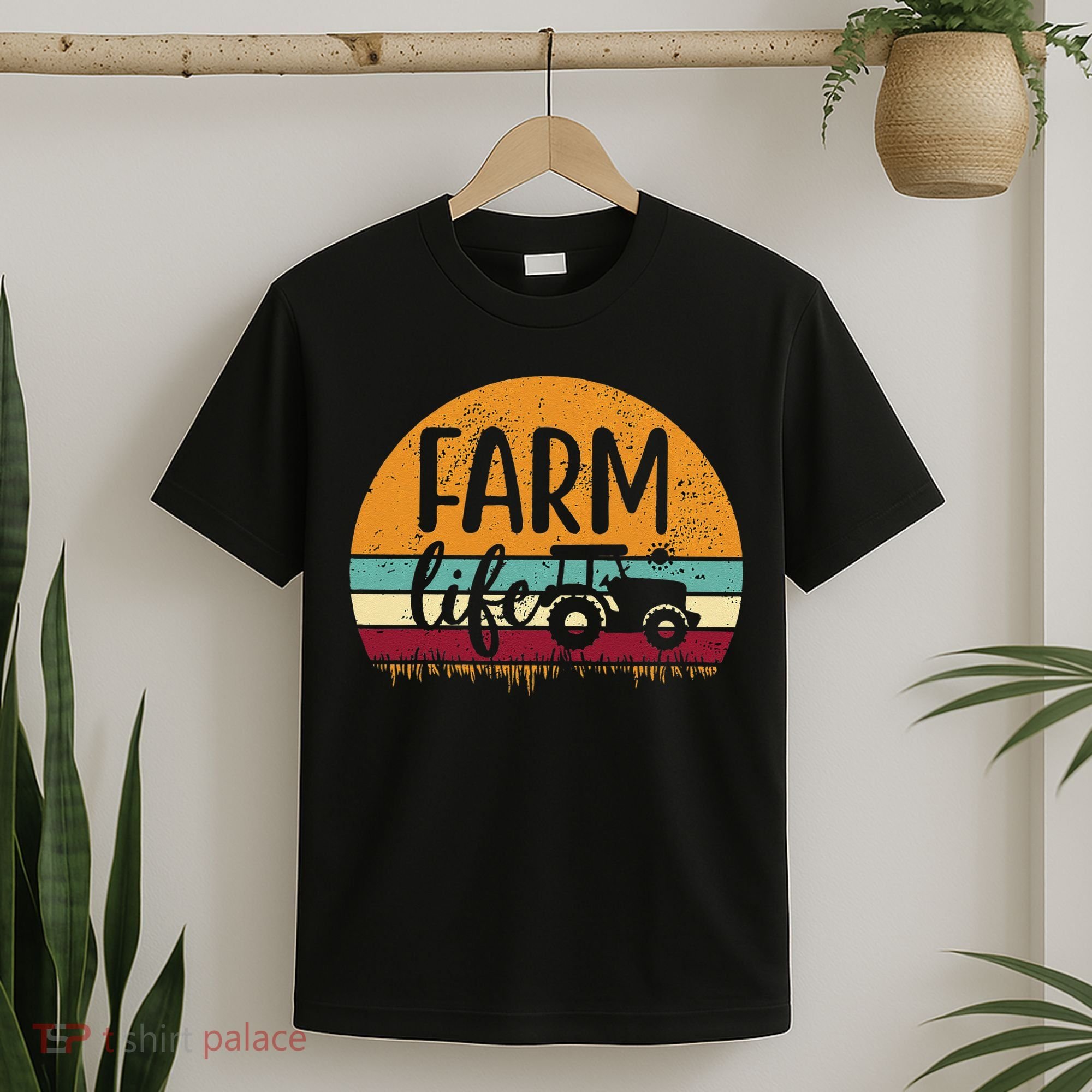 Retro Vintage Farm Life Farming Tractor Family Farmer T-Shirt