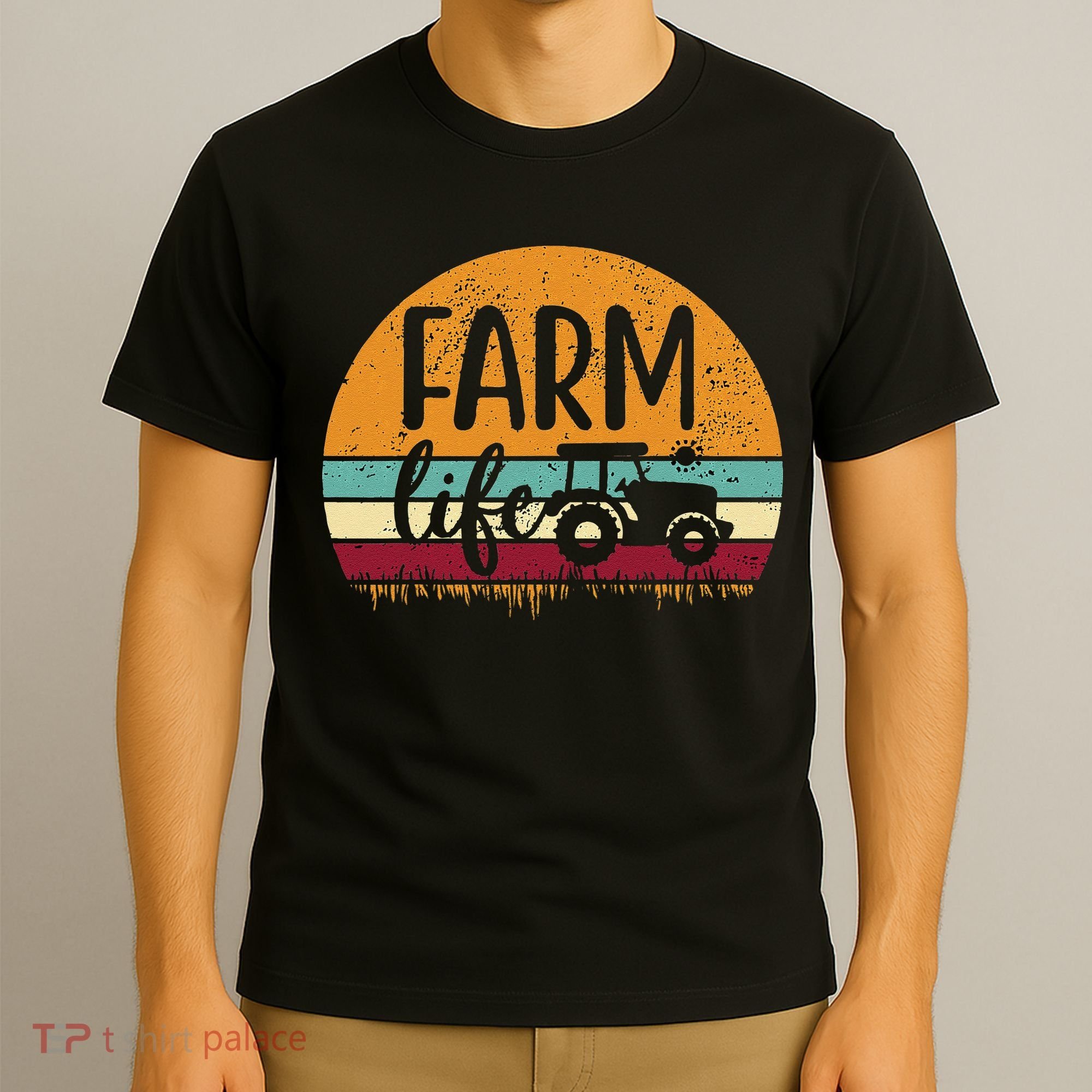 Retro Vintage Farm Life Farming Tractor Family Farmer T-Shirt
