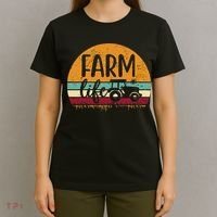 Retro Vintage Farm Life Farming Tractor Family Farmer T-Shirt thumb 4