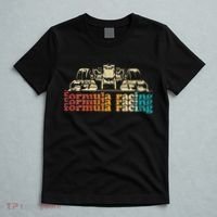 Retro Vintage Formula Racing Silhouette Race Car Lovers Fan T-Shirt thumb 5