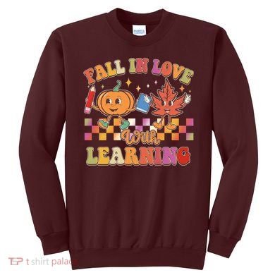 Retro Vintage Fall In Love With Learning Sweatshirt