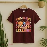 Retro Vintage Fall In Love With Learning T-Shirt thumb 2