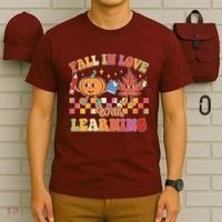 Retro Vintage Fall In Love With Learning T-Shirt thumb 6
