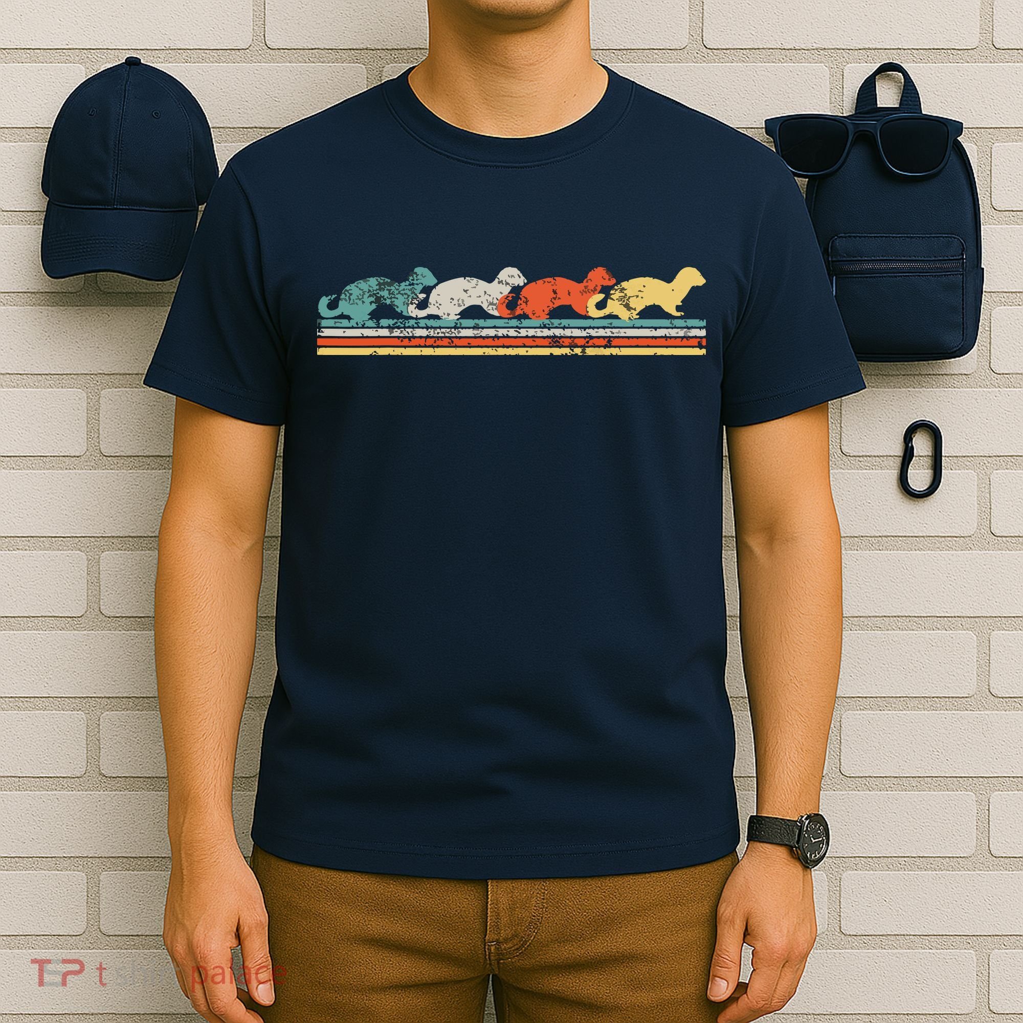 Retro Vintage Ferret T-Shirt