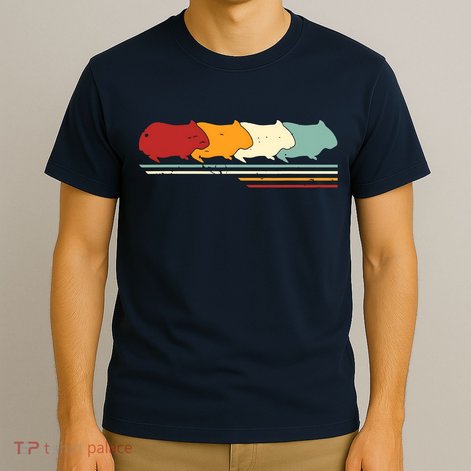 Retro Vintage Guinea Pig Animal Lover Gift T-Shirt