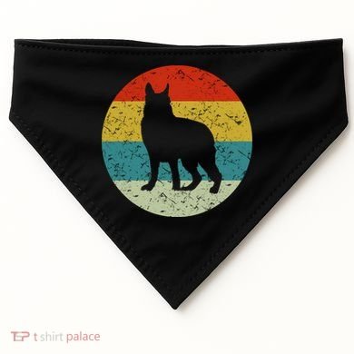 Retro Vintage German Shepherd USA-Made Doggie Bandana