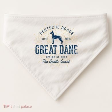 Retro Vintage Great Dane USA-Made Doggie Bandana