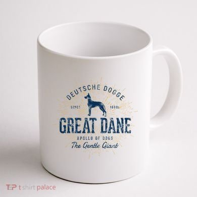 Retro Vintage Great Dane Coffee Mug back