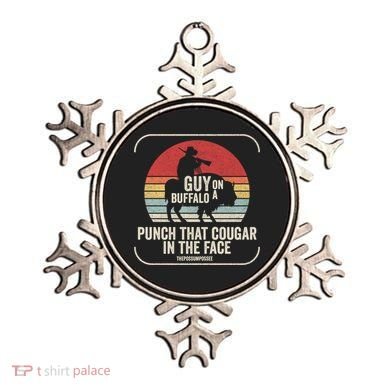 Retro Vintage Guy On A Buffalo Possum Possee Cool Gift Ornament