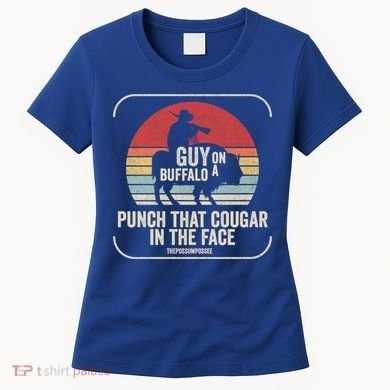 Retro Vintage Guy On A Buffalo Possum Possee Cool Gift Women's T-Shirt