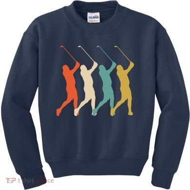 Retro Vintage Golf Lover Kids Sweatshirt