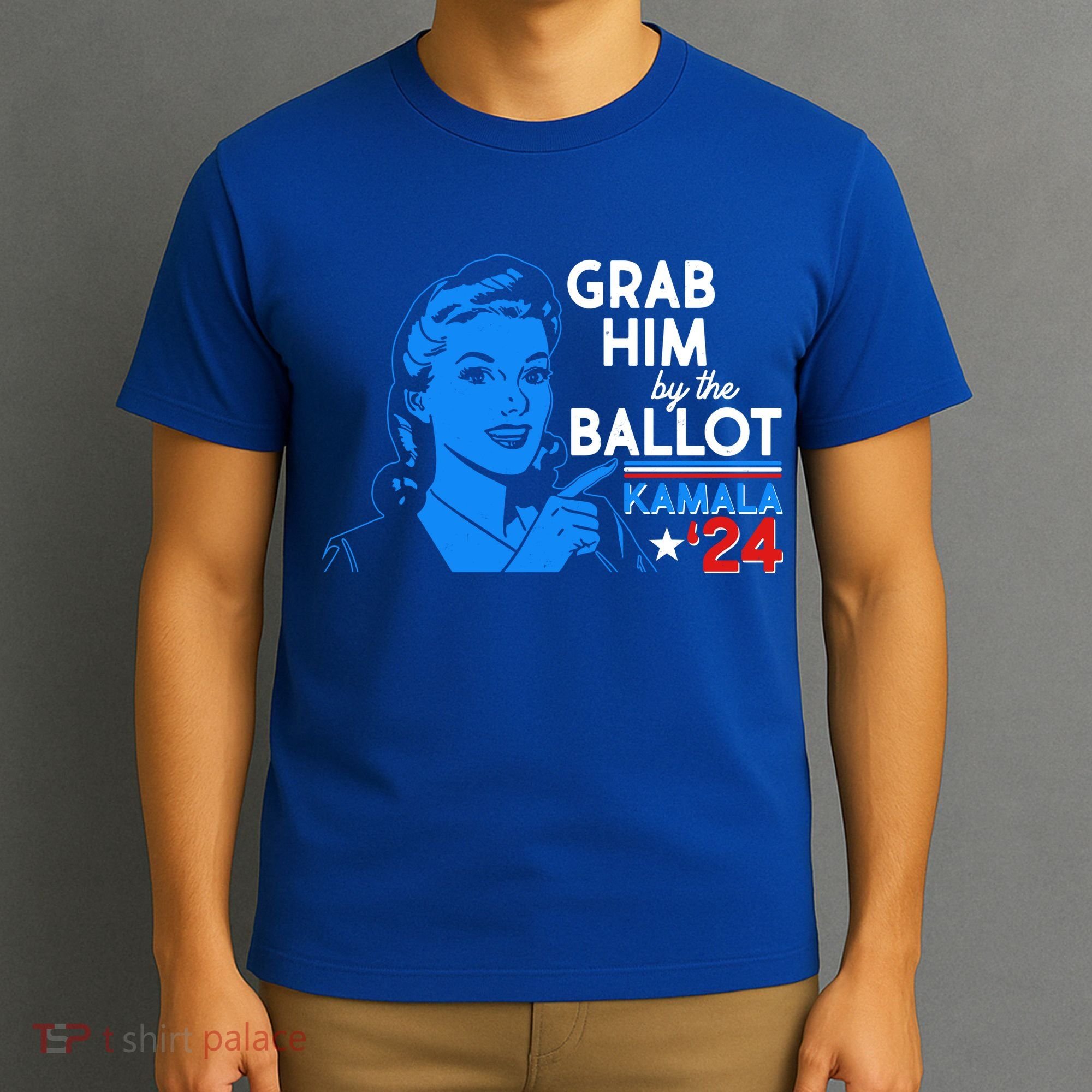Retro Vintage Grab Him The Ballot Kamala Harris 2024 T-Shirt