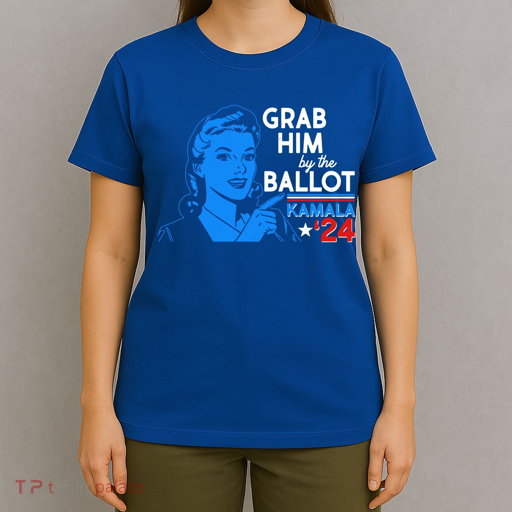 Retro Vintage Grab Him The Ballot Kamala Harris 2024 T-Shirt