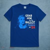 Retro Vintage Grab Him The Ballot Kamala Harris 2024 T-Shirt thumb 5