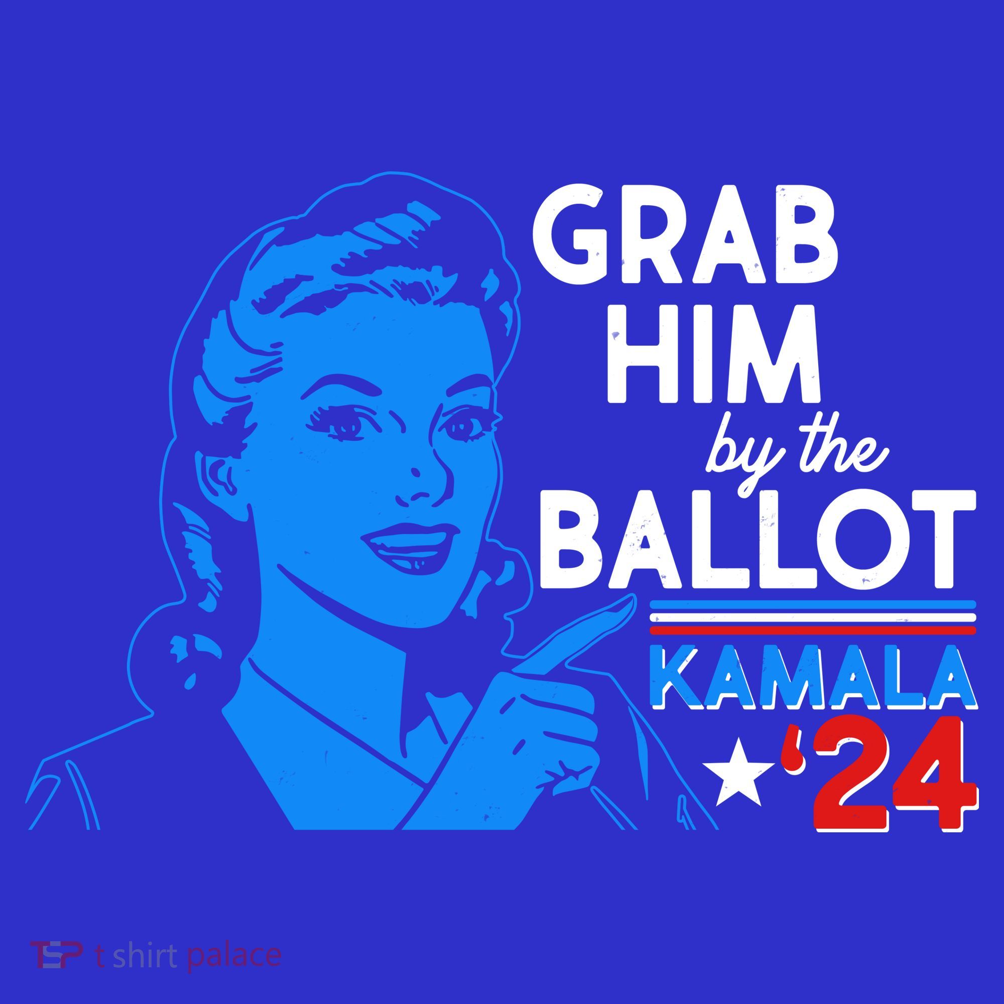 Retro Vintage Grab Him The Ballot Kamala Harris 2024 T-Shirt