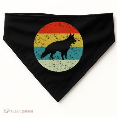 Retro Vintage German Shepherd USA-Made Doggie Bandana