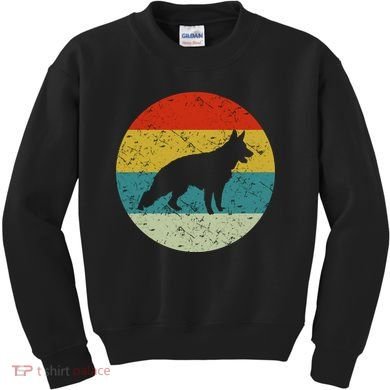 Retro Vintage German Shepherd Kids Sweatshirt