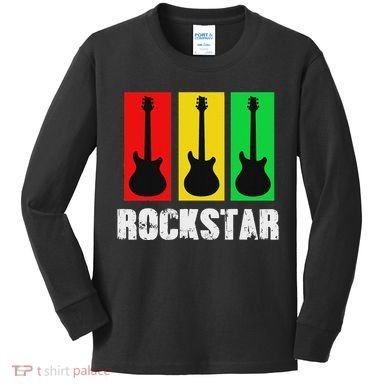 Rockstar Vintage Guitar Kids Long Sleeve Shirt