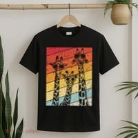Retro Vintage Giraffe Sunglasses Gifts Funny Animal Lover T-Shirt thumb 2