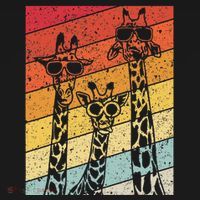 Retro Vintage Giraffe Sunglasses Gifts Funny Animal Lover T-Shirt thumb 7
