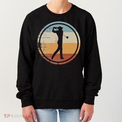 Retro Vintage Golfer Design Golf coach Women's Sweatshirt