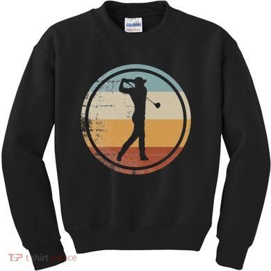 Retro Vintage Golfer Design Golf coach Kids Sweatshirt