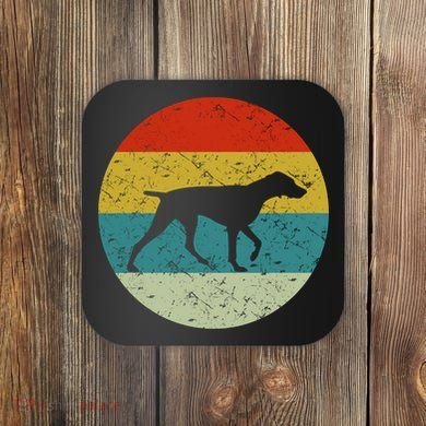 Retro Vintage German Shorthaired Pointer Coaster