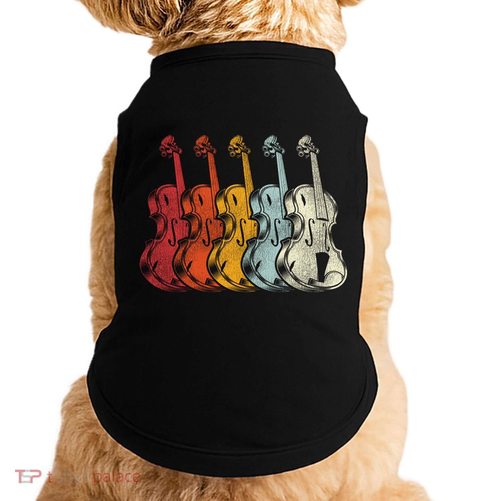 Retro Violin Gift Doggie Tank