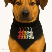 Retro Violin Gift USA-Made Doggie Bandana thumb 1