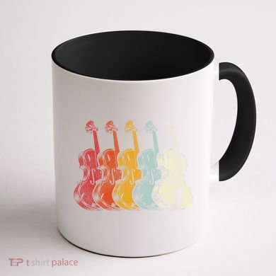 Retro Violin Gift Coffee Mug back