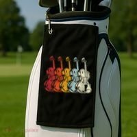 Retro Violin Gift Golf Towel thumb 2