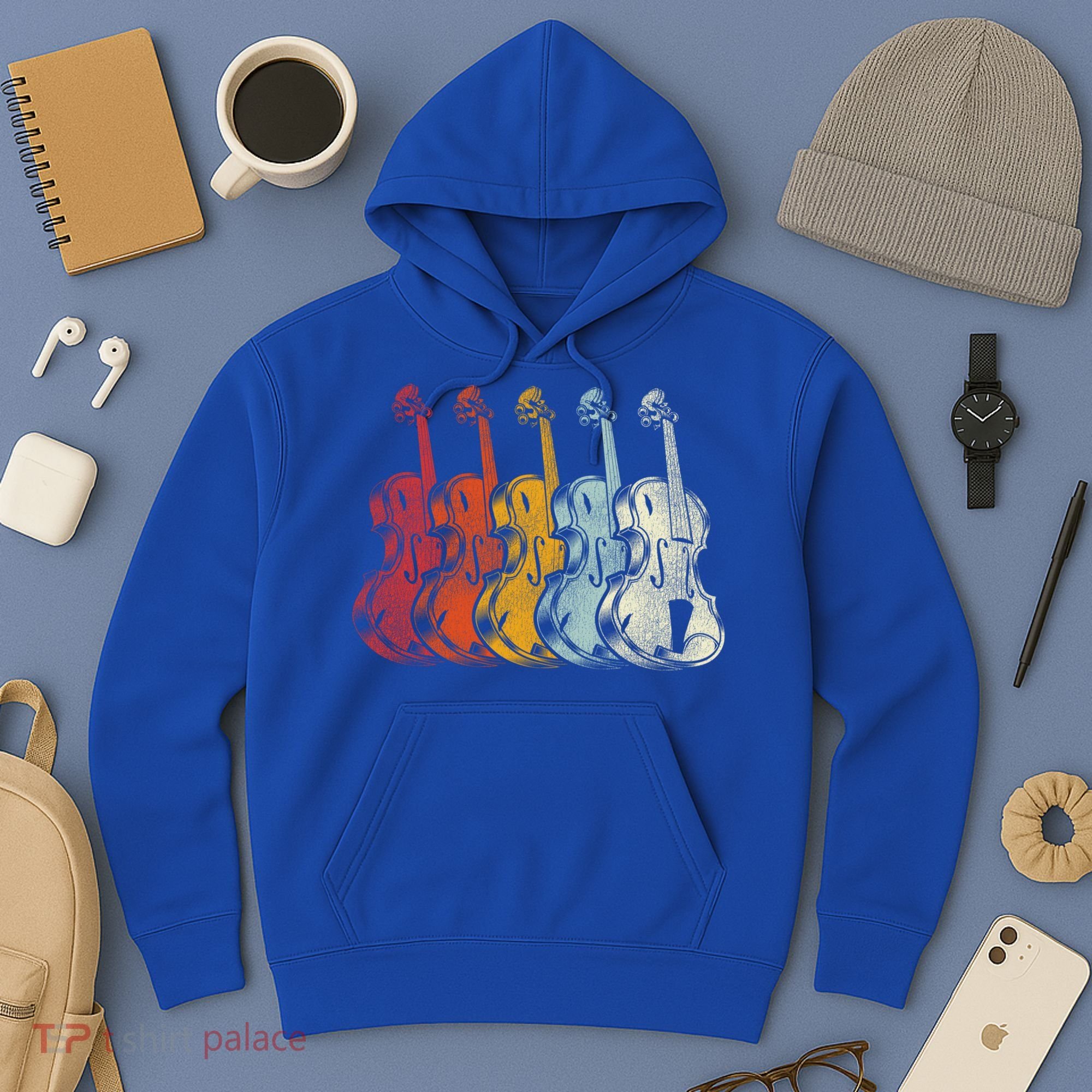 Retro Violin Gift Hoodie