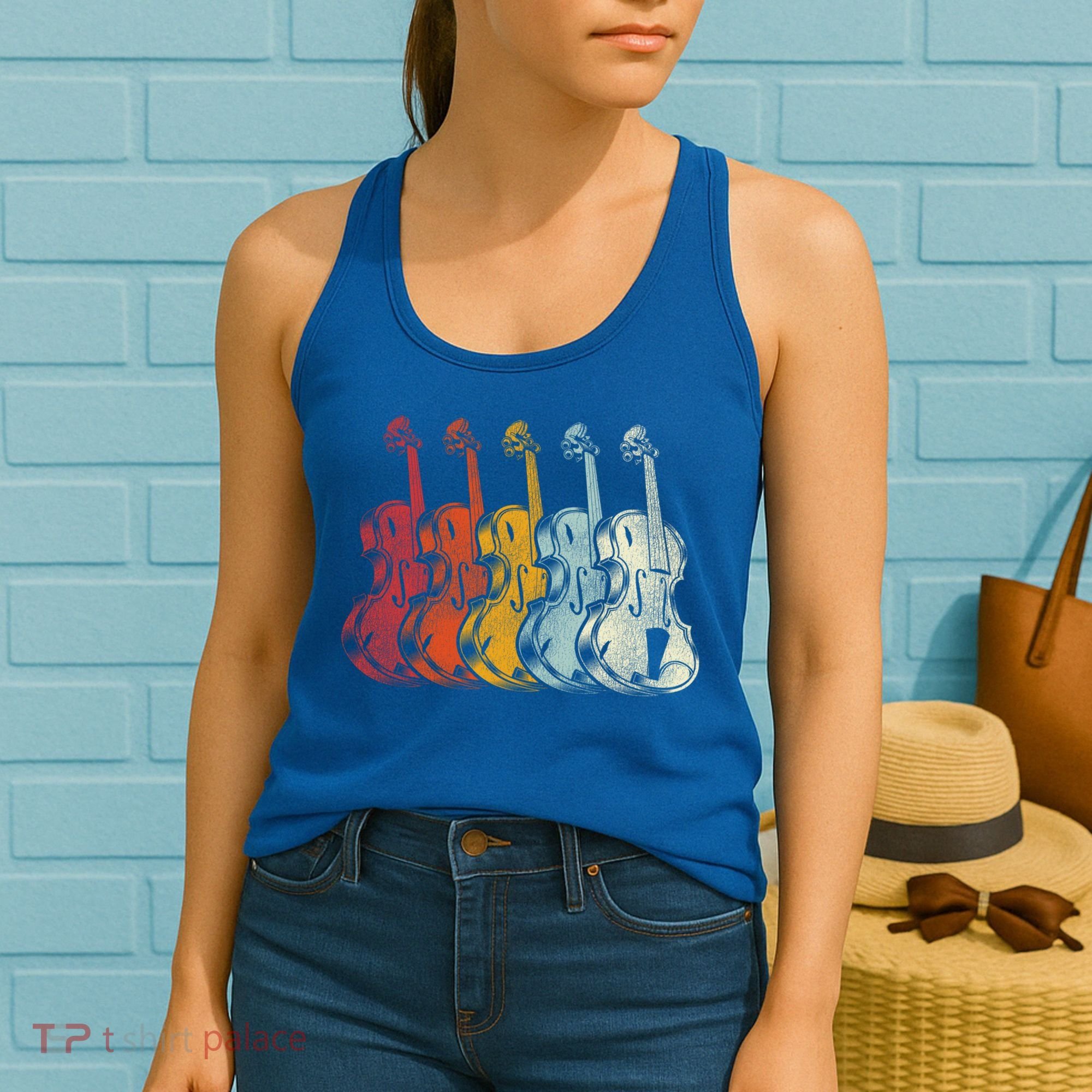 Retro Violin Gift Women's Tank Top