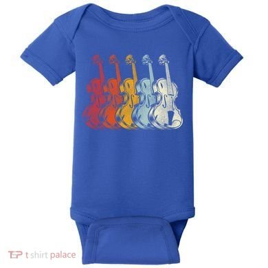 Retro Violin Gift Baby Bodysuit