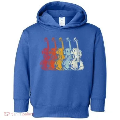 Retro Violin Gift Toddler Hoodie