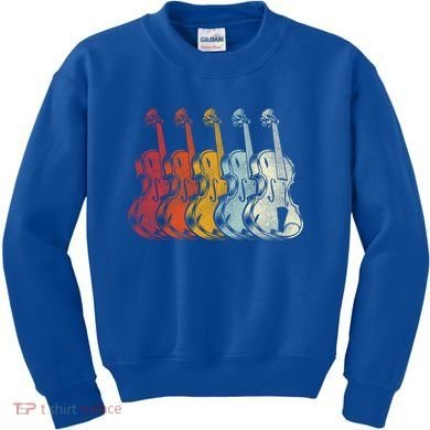 Retro Violin Gift Kids Sweatshirt