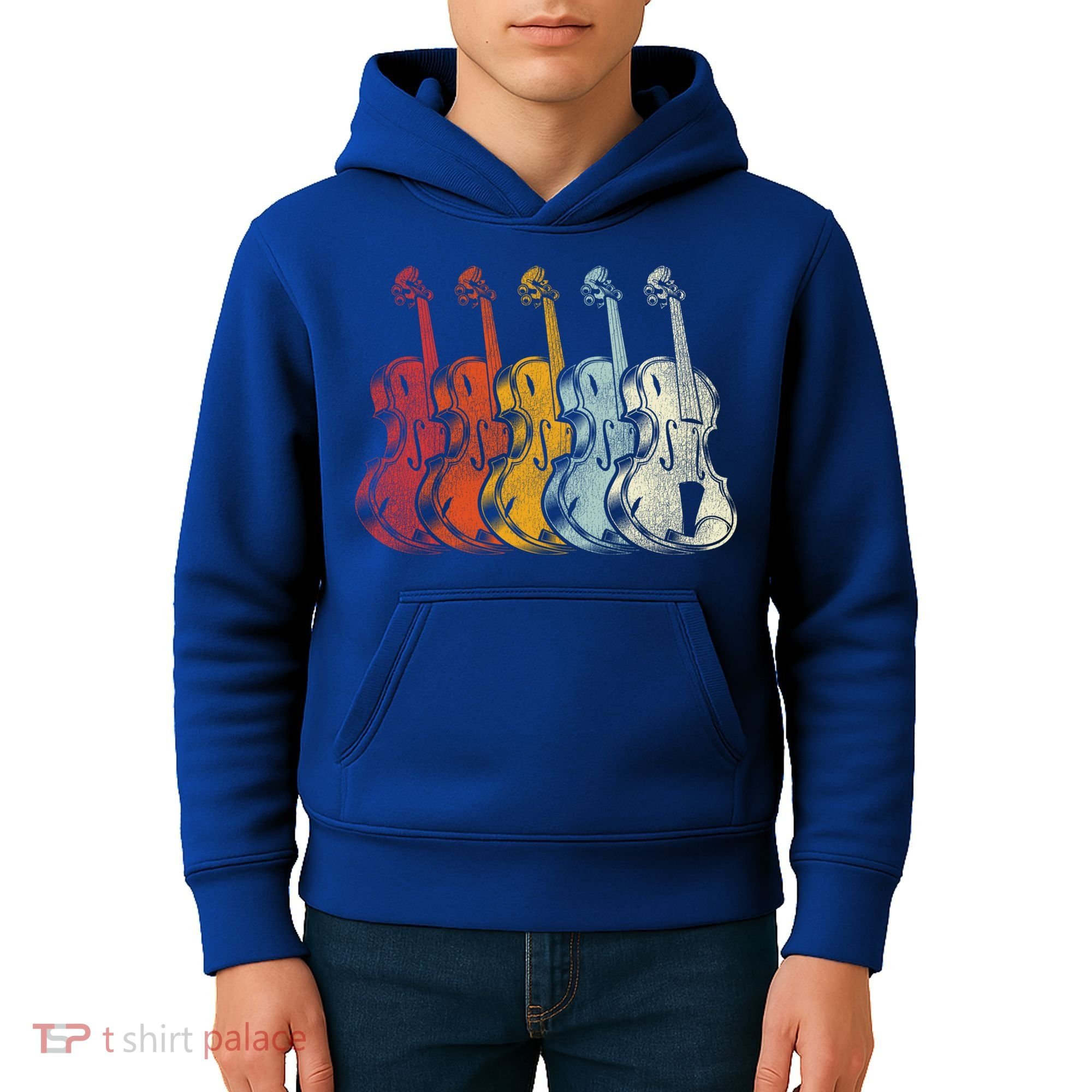 Retro Violin Gift Kids Hoodie
