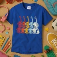 Retro Violin Gift Kids T-Shirt thumb 3