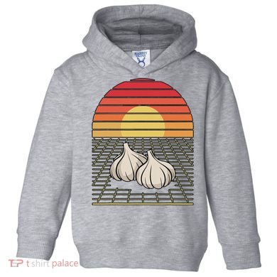 Retro Vaporwave Garlic For Garlicologists Chef Toddler Hoodie