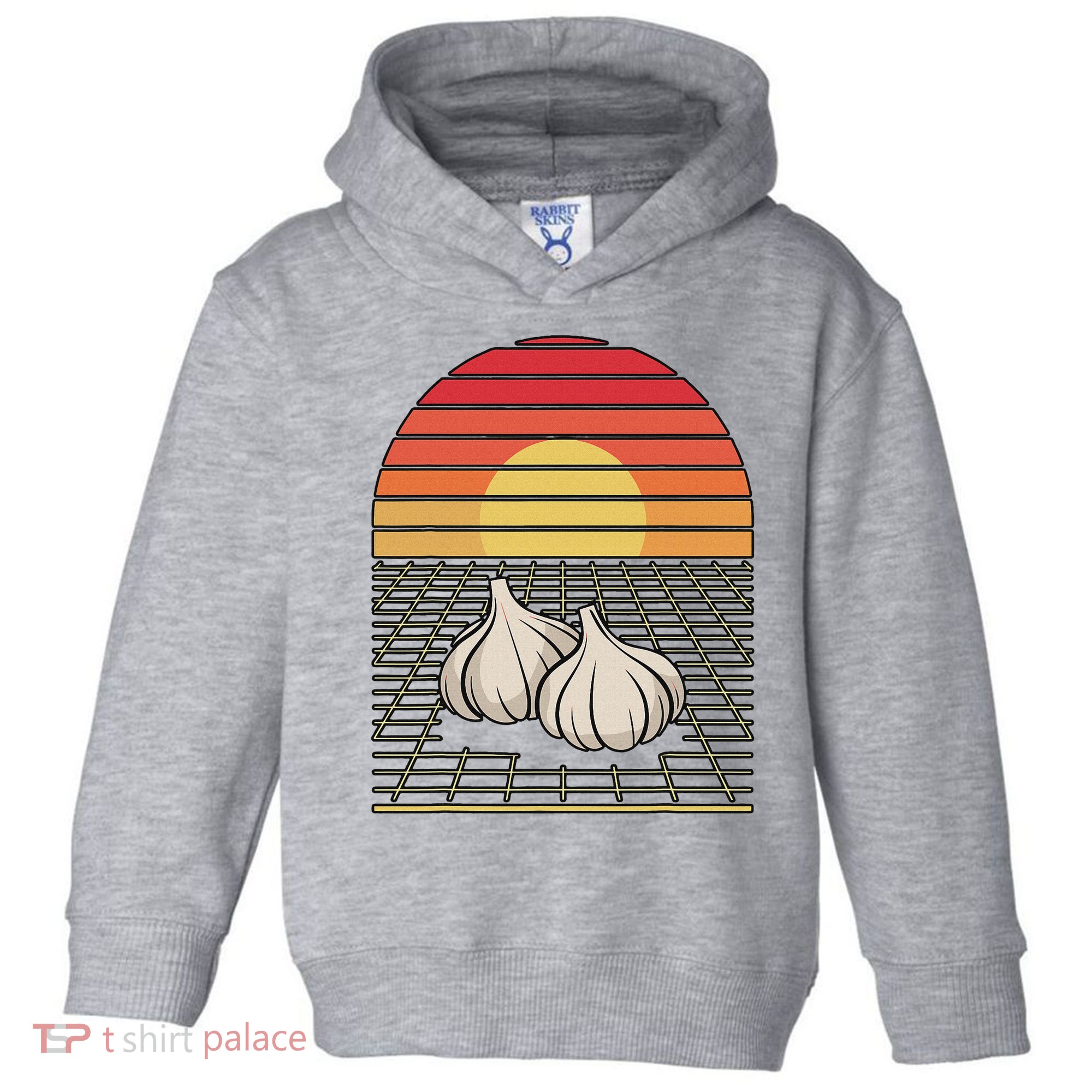 Retro Vaporwave Garlic For Garlicologists Chef Toddler Hoodie