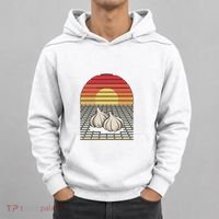 Retro Vaporwave Garlic For Garlicologists Chef Hoodie thumb 0