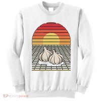 Retro Vaporwave Garlic For Garlicologists Chef Sweatshirt thumb 0