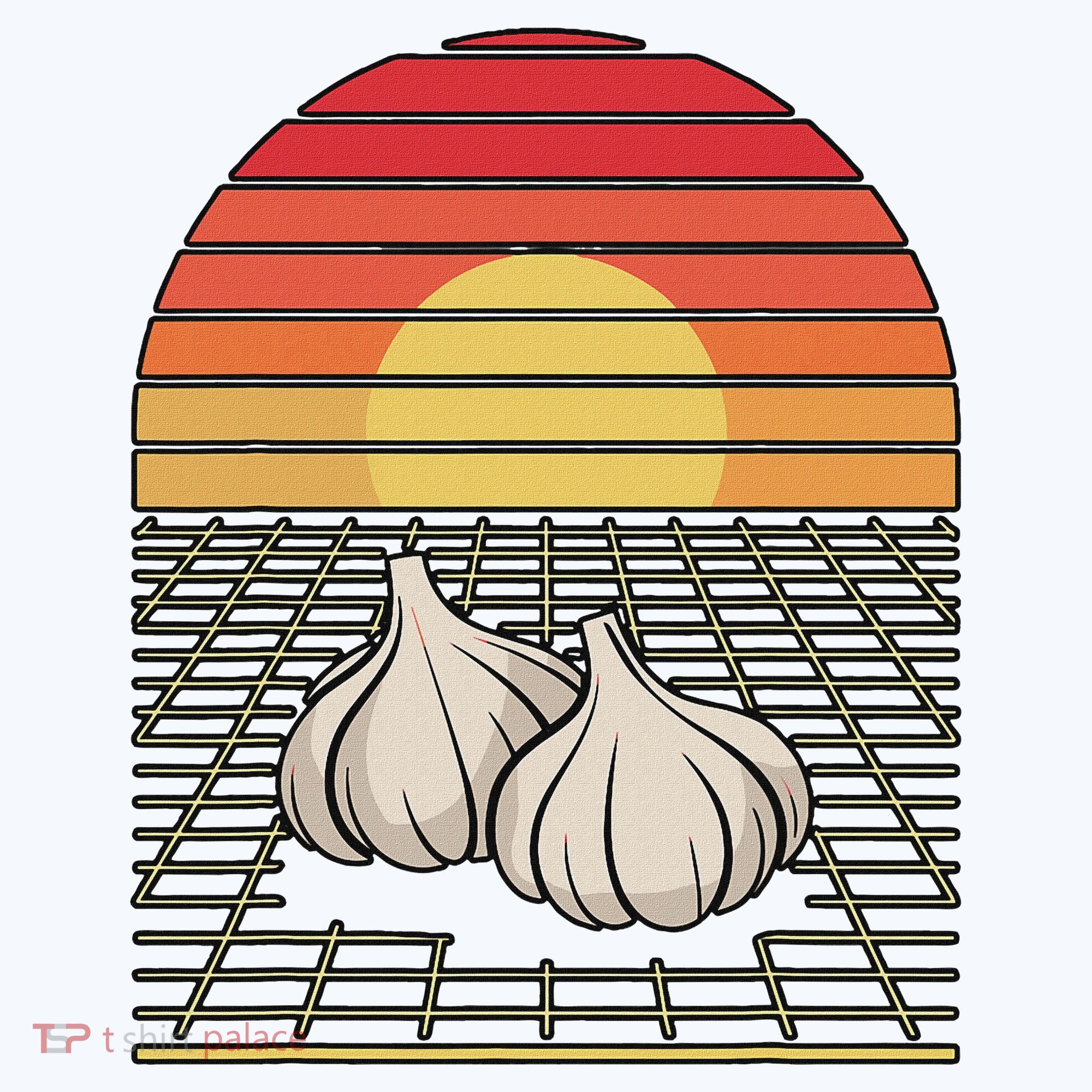 Retro Vaporwave Garlic For Garlicologists Chef Sweatshirt