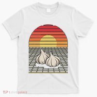 Retro Vaporwave Garlic For Garlicologists Chef T-Shirt thumb 0
