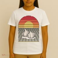 Retro Vaporwave Garlic For Garlicologists Chef T-Shirt thumb 4