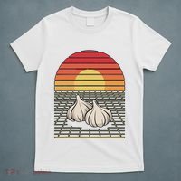 Retro Vaporwave Garlic For Garlicologists Chef T-Shirt thumb 5