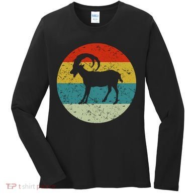 Retro Vintage Goat Women's Long Sleeve Shirt