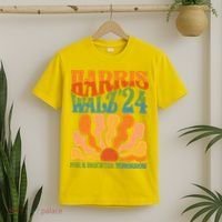 Retro Vintage Harris Walz For A Brighter Future 2024 Election T-Shirt thumb 2