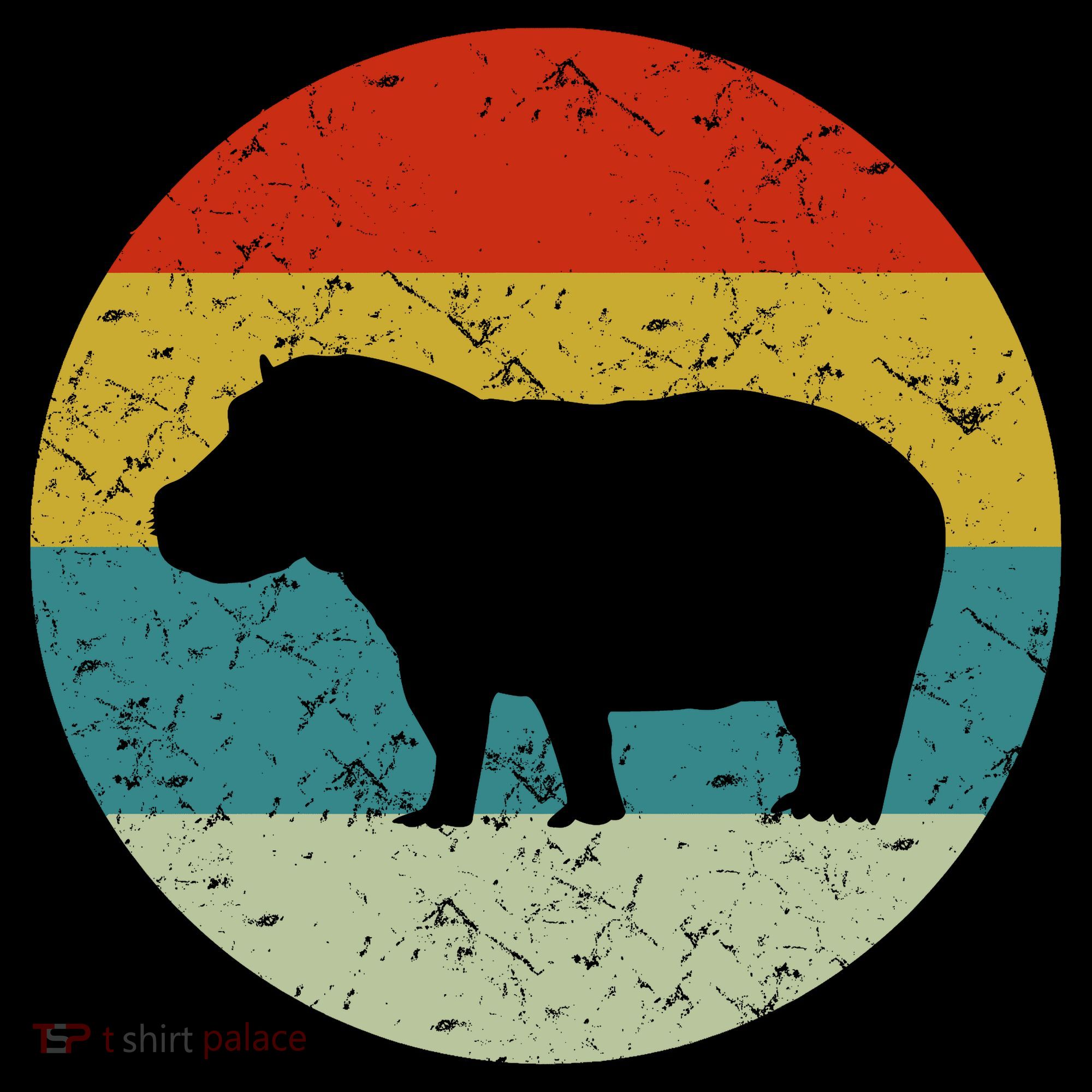 Retro Vintage Hippo T-Shirt